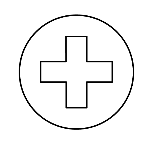 Circular icon with a medical-style cross symbolizing healing and damage repair.
